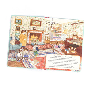 Cat Family Christmas Advent Calendar Lift-the-Flap Book, 24-Page Advent Book