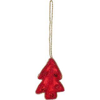 Set of 3 Christmas Tree Hanging Decorations | Red Tree Christmas Tree Baubles