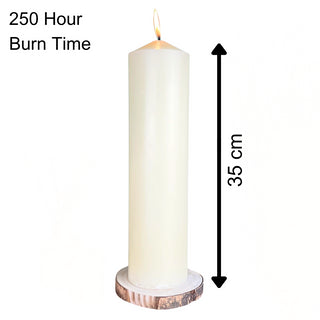 250 Hour Large Church Pillar Candle ~ Cream Votive Candle