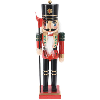 Traditional Wooden Christmas Nutcracker Soldier Figure with Moveable Parts 25cm