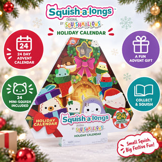 24 Day Squish-a-longs Squishmallows Christmas Advent Calendar, Ring Attachment