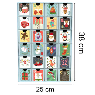 Childrens Christmas Advent Calendar | 24-Drawer Fill-Your-Own Advent Calendar