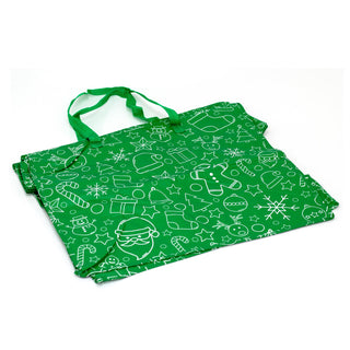 Large Green Christmas Bag | Christmas Grocery Bag Christmas Tote Bag - 48x55cm