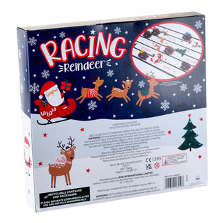 6 Racing Reindeer Christmas Crackers | Family Crackers with Pull-Back Reindeers