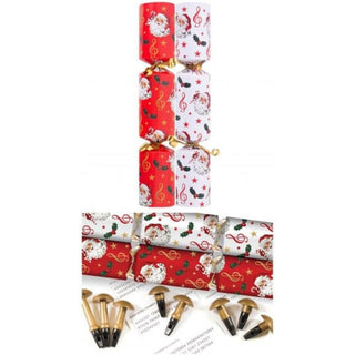 8 Musical Whistle Christmas Crackers Family Crackers with Whistles & Sheet Music