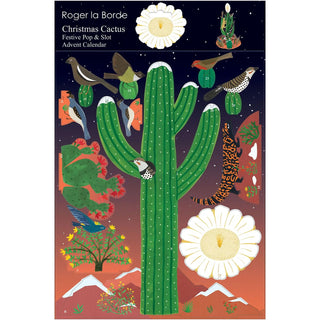 Christmas Cactus Pop & Slot Christmas Advent Calendar Large, 3D Advent Calendar