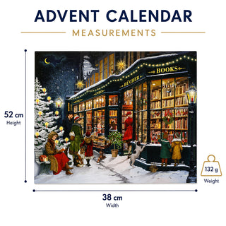 My lovely Bookshop Christmas Advent Calendar, 52cm Traditional Picture Calendar