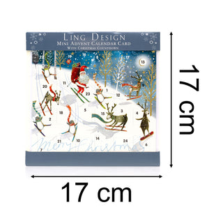 Festive Fun Christmas Advent Calendar Greetings Card | Door Advent Calendar