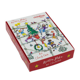 Quentin Blake Charity Christmas Cards | Box of 20 Christmas Cards with 5 Designs