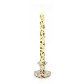 Traditional Christmas Advent Calendar Dinner Candle - Cream Advent Candle