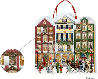 Deluxe Christmas Advent Calendar Gift Bag Picture Advent Calendar with 24 Doors