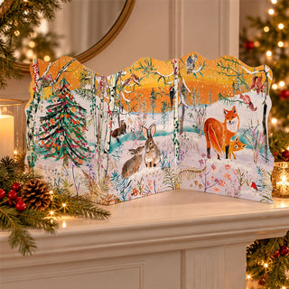 Woodland Winter Solstice Trifold Christmas Advent Calendar, 22.5cm 24 Door