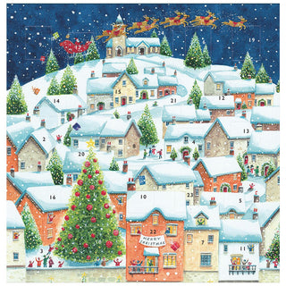 Snowy Village Christmas Advent Calendar | Christmas Tree Advent Calendar