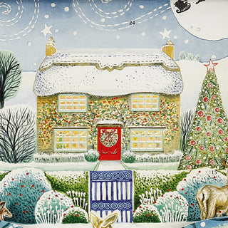 Snowy Cottage 3D Christmas Advent Calendar, Freestanding Picture Calendar