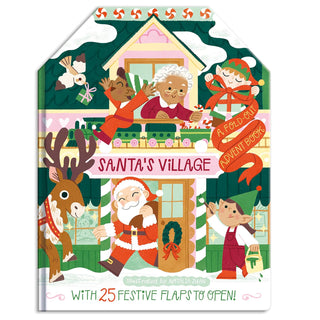 Santa's Village Fold-out Christmas Advent Calendar Book, 25 Flap Countdown