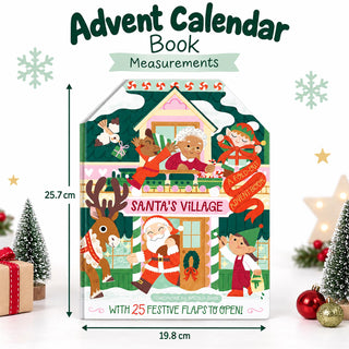 Santa's Village Fold-out Christmas Advent Calendar Book, 25 Flap Countdown