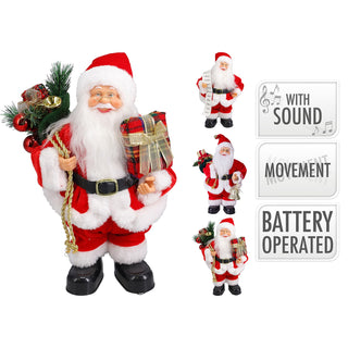 Musical Dancing Santa Claus Christmas Figurine, 28cm Red Santa Ornament