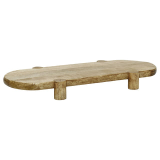 Mango Wood Serving Platter, Natural Raised Cheese Board with Feet 50 x 25 cm