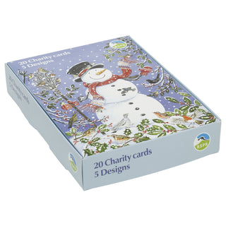 RSPB Charity Christmas Cards Box of 20 Christmas Cards with 5 Designs, Wildlife