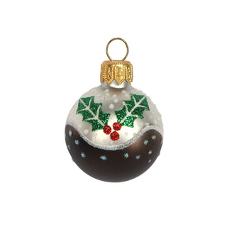 Mini Christmas Pudding Bauble | Small Hanging Ornament for Christmas Tree - 4cm