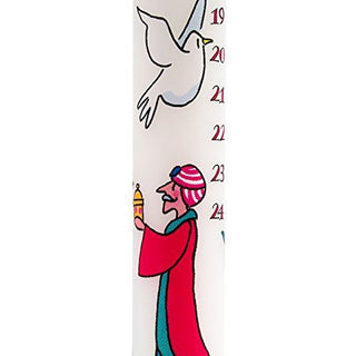 Traditional Countdown To Christmas Advent Dinner Candle ~ Wise Men Design (Regular Size)