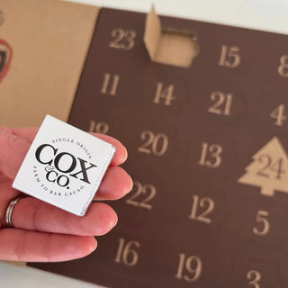 Cox & Co. 60% Single-Origin Dark Chocolate Christmas Advent Calendar for Adults