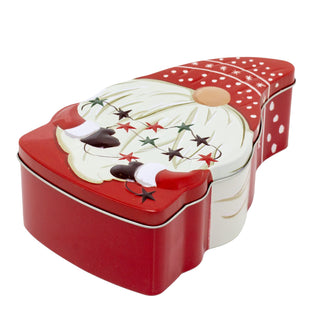 Christmas Gonk Storage Tin | Kitchen Food Tin Festive Santa Gnome Tin