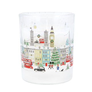 London Christmas Candle | Christmas Pudding Scented Candle & Holder - 7cm