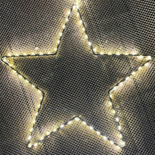 Medium Silhouette LED Christmas Star | 77 LED Star Light Window Decoration - 28cm