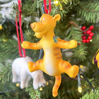 Tigger Christmas Tree Decoration with Holly, Gisela Graham 9.5cm