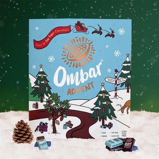 Ombar Christmas Advent Calendar | Vegan, Organic & Gluten-Free Chocolate - 125g