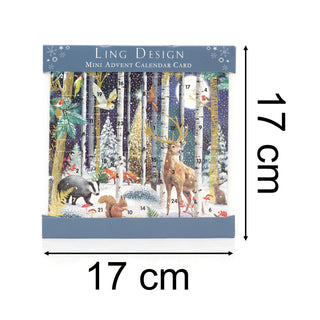 Magical Forest Christmas Advent Calendar Greetings Card | Door Advent Calendar