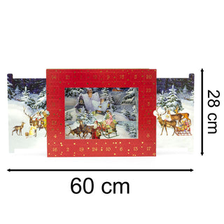 3D Winter Landscape Advent Calendar | Victorian Pull-Out Snow Scene 3D Countdown