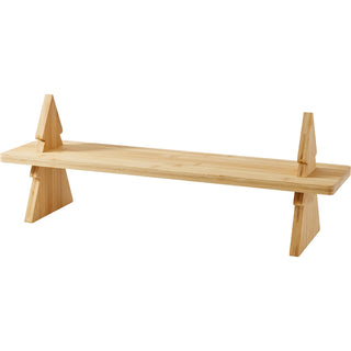 Wooden Christmas Tree Raised Serving Board with Festive Support Legs, 60cm Tray