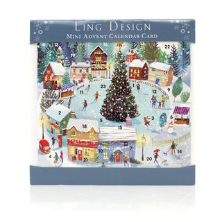 Skating in the Snow Advent Calendar Greetings Card | Christmas Advent Calendar