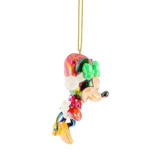 Disney Minnie Mouse Christmas Tree Hanging Ornament, 10cm Reflective Bauble