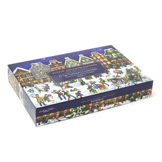 Winter Evening In The Town Christmas Advent Calendar Jigsaw Puzzle 1000 Piece