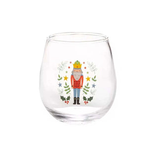Santa & The Nutcracker Christmas Glasses | Set of 4 Festive Drinks Tumblers