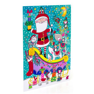 Santa Sleigh Animals Christmas Advent Calendar | Children's Traditional Calendar