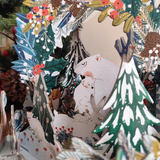 3D Pop & Slot Polar Bear Bower Free Standing Christmas Advent Calendar