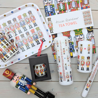 Nutcracker Christmas Pillar Candle | Festive Candle Nutcracker Design - 13cm