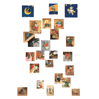 Christmas Advent Calendar Baby Jesus And The Animals | Manger Crib Advent Calendar Traditional Advent Calendar | Picture Advent Calendar Paper Advent Calendar