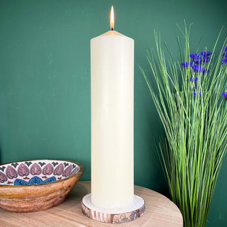 250 Hour Large Church Pillar Candle ~ Cream Votive Candle