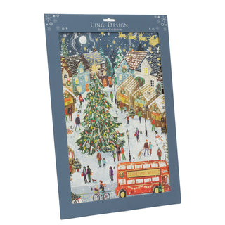 Christmas Market Advent Calendar | Traditional Picture Advent Calendar - 41cm
