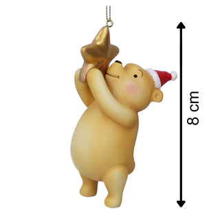 Winnie The Pooh Christmas Tree Decoration with Star, Gisela Graham 8cm