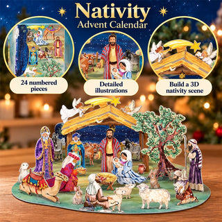 Nativity Advent Calendar, Large Pop & Slot 3D Christmas Story Calendar