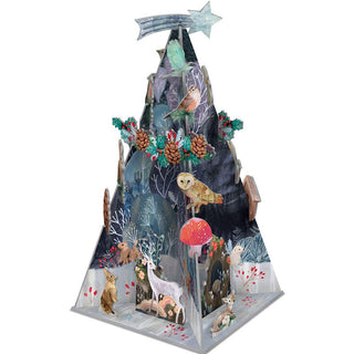 3D Christmas Advent Calendar Silver Stag Pop & Slot Advent Calendar | Pop Up Advent Calendar Freestanding Advent Calendar | Reindeer Advent Calendar