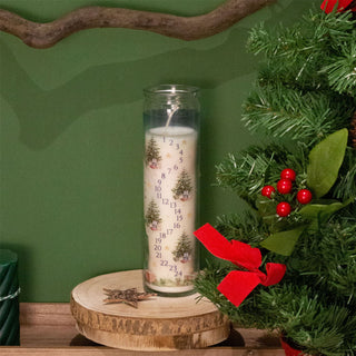 Cinnamon Christmas Advent Candle | Advent Pillar Candle in Glass Jar - 21cm