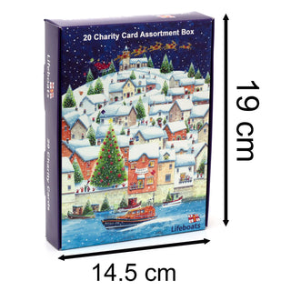 Pack of 20 RNLI Charity Christmas Greeting Cards | Lifeboats & Santa Designs