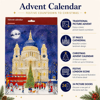 St Paul's Cathedral Traditional Picture Advent Calendar, Paper 24 Picture Doors